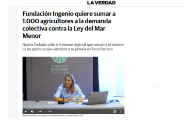 Fundación Ingenio quiere sumar a 1.000 agricultores a la demanda colectiva contra la Ley del Mar Menor