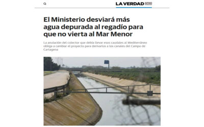 El Ministerio desviará más agua depurada al regadío para que no vierta al Mar Menor