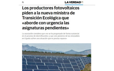 Los productores fotovoltaicos piden a la nueva ministra de Transición Ecológica que «aborde con urgencia las asignaturas pendientes»